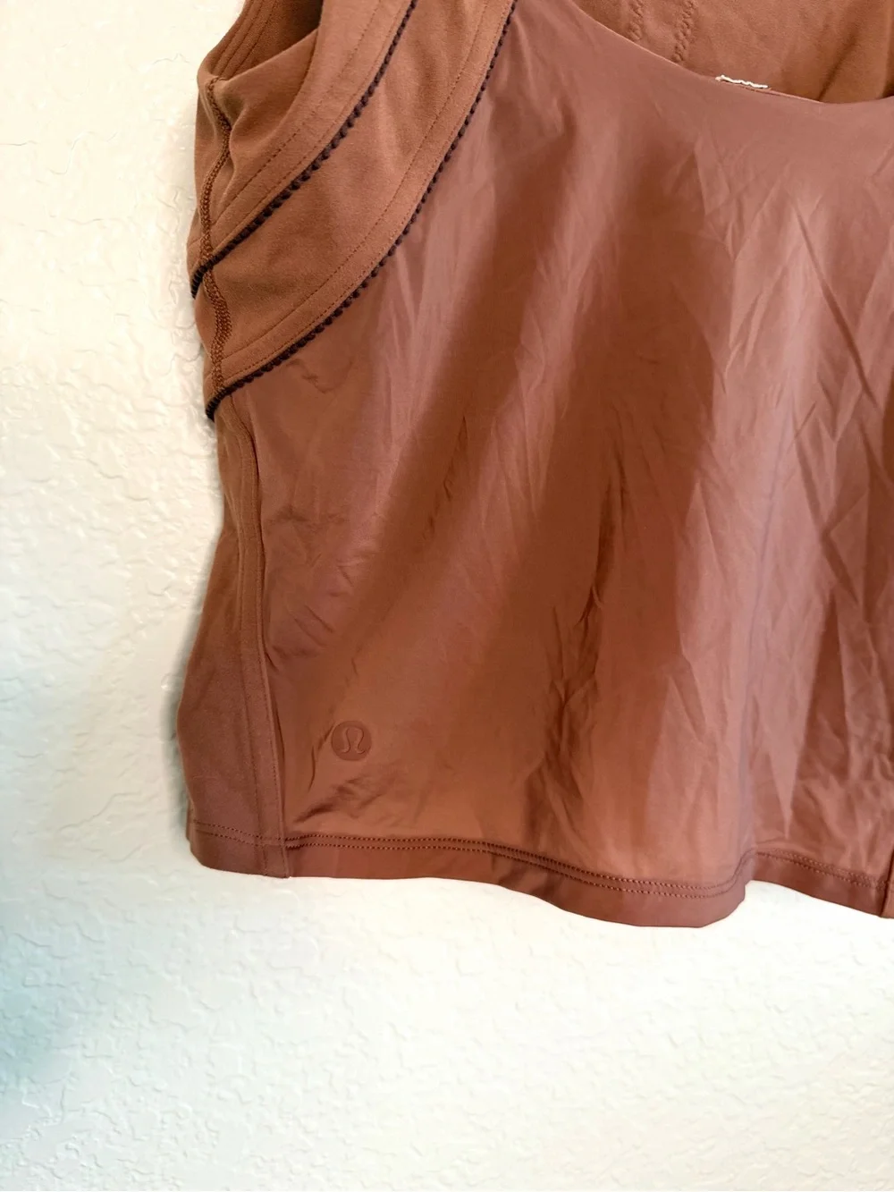 Lululemon Nulu and Mesh Back Shelf-Bra Yoga Tank Top 8 Brown